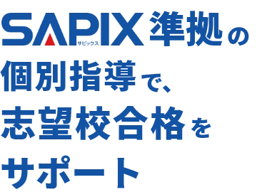 SAPIX生に伴走する個別指導 一人ひとりのために、最適な授業を